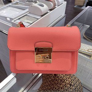 MK Brandi Flap Small Shoulder Grapefruit